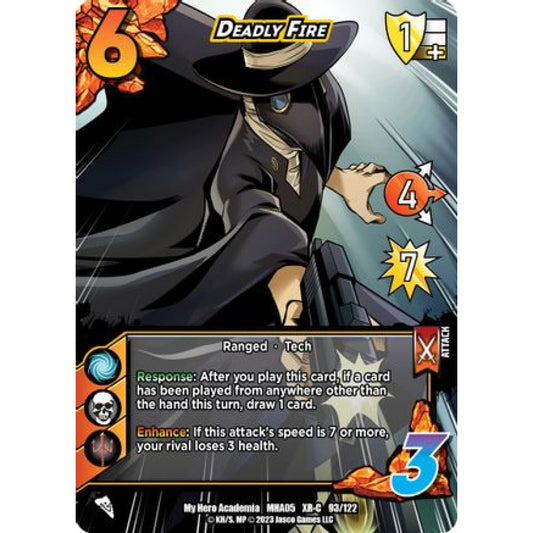 Deadly Fire, 93/122, XR-C, UniVersus, MHA05 Undaunted Raid