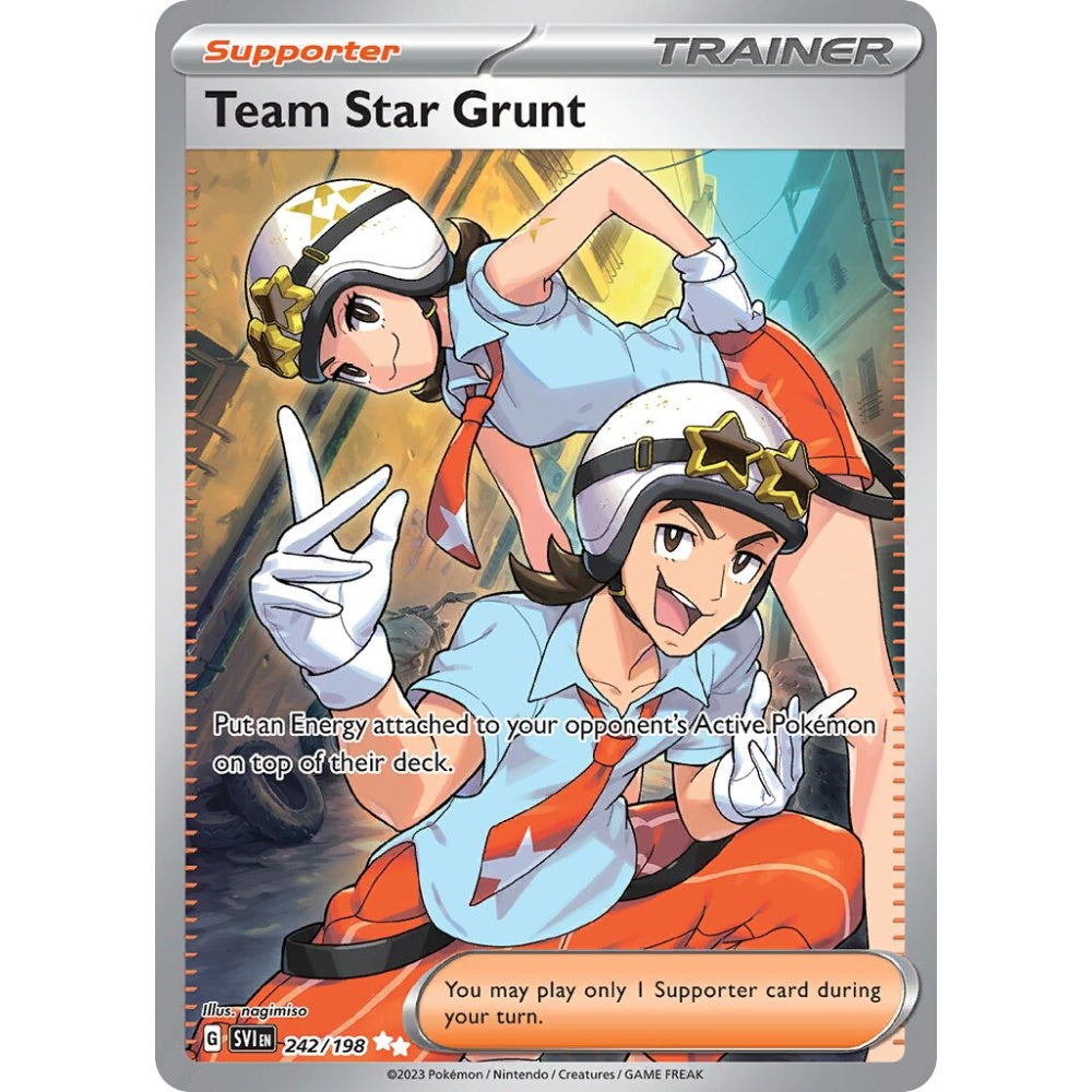 Team Star Grunt Ultra Rare 242/198 Pokemon Card Game Scarlet & Violet