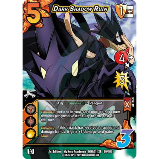 Dark Shadow Ruin, 39/180, XR, UniVersus, MHA01 My Hero Academia