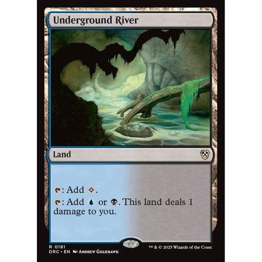 Underground River, 181, rare, Magic: The Gathering, Aetherdrift Commander