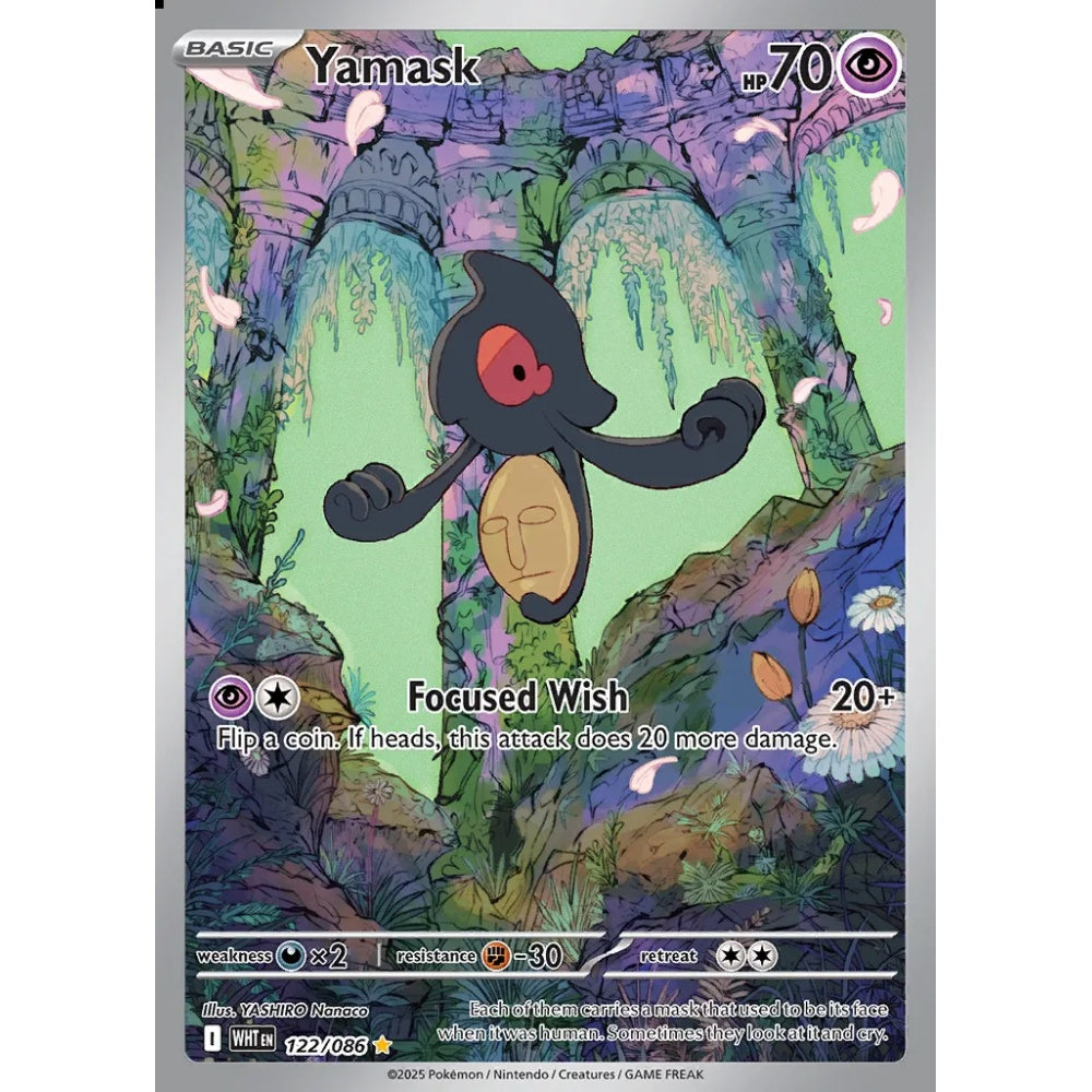 Yamask Illustration Rare 122/086 Pokemon Card Game White Flare