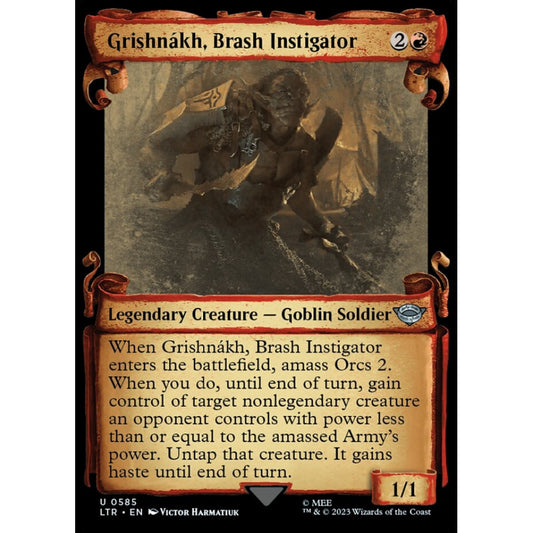 Grishnákh, Brash Instigator, uncommon, 585, Magic the Gathering, The Lord of the Rings: Tales of Middle-earth