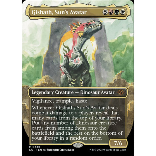 Gishath, Sun's Avatar mythic 330 Magic the Gathering The Lost Caverns of Ixalan
