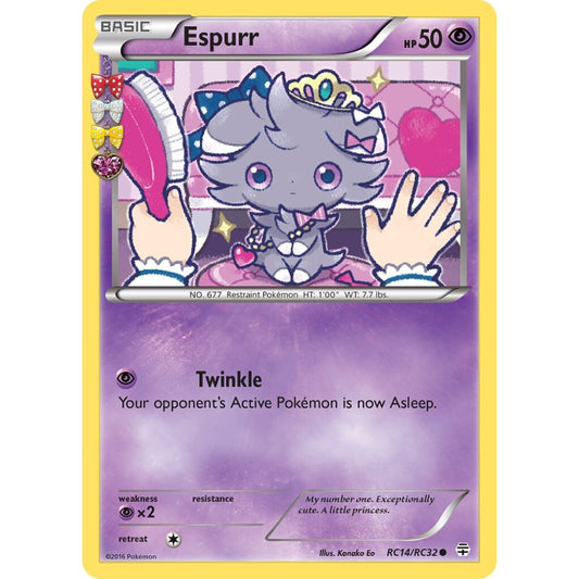 Espurr Common RC14/RC32 Pokemon Card Game Generations