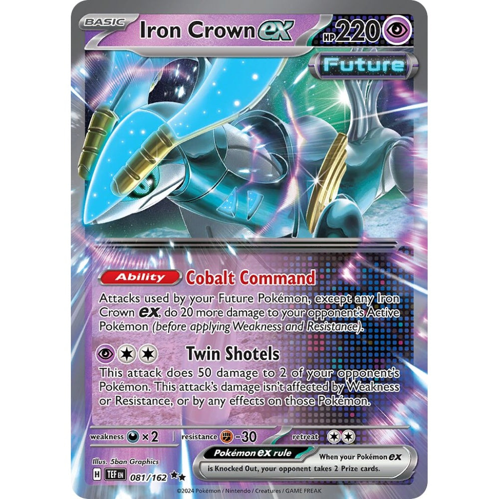Iron Crown ex Double Rare 081/162 Pokemon Card Game Temporal Forces