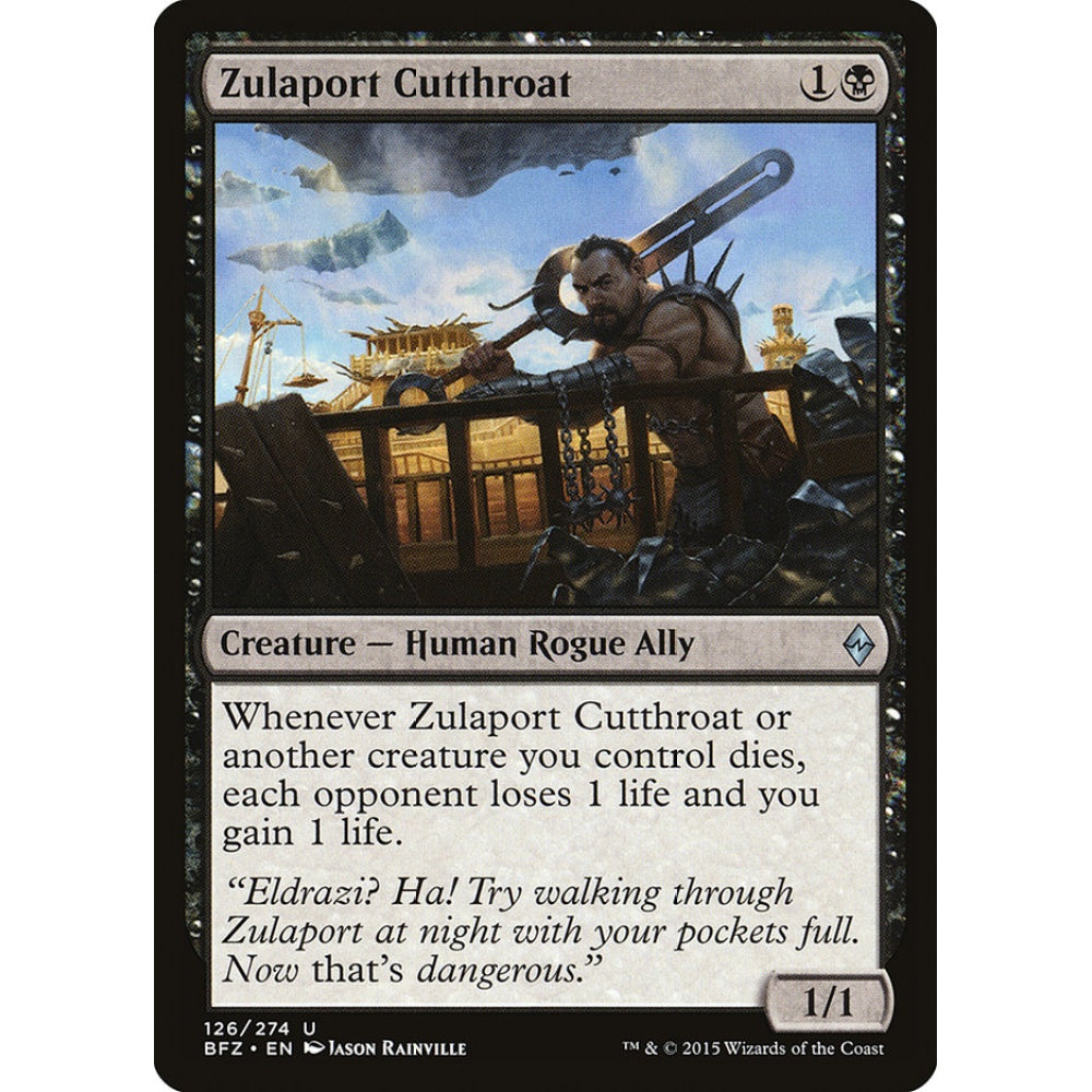 Zulaport Cutthroat uncommon 126 Magic the Gathering Battle for Zendikar