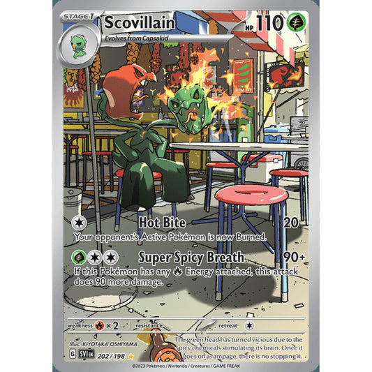 Scovillain Illustration Rare 202/198 Pokemon Card Game Scarlet & Violet