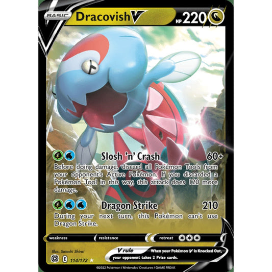 Dracovish V Double Rare 114/172 Pokemon Card Game Brilliant Stars