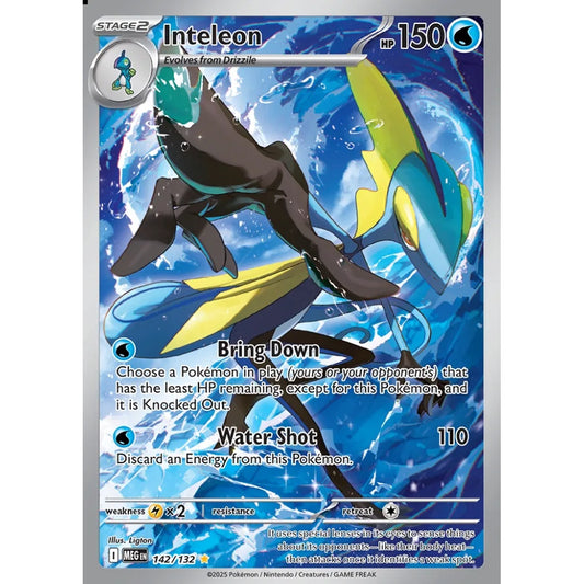 Inteleon Illustration Rare 142/132 Pokemon Card Game Mega Evolution