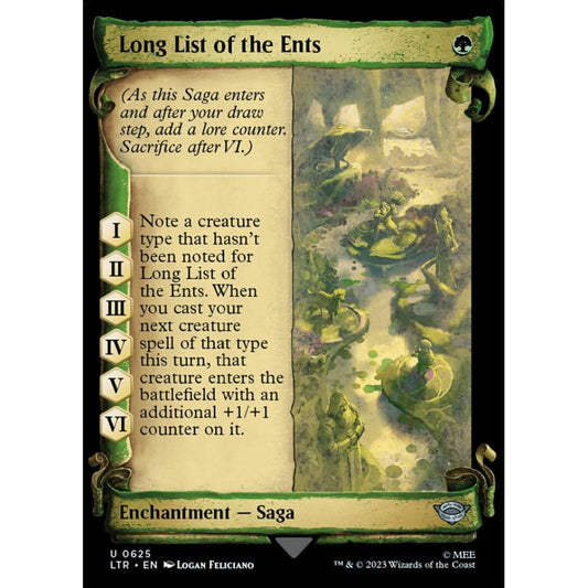 Long List of the Ents, uncommon, 625, Magic the Gathering, The Lord of the Rings: Tales of Middle-earth