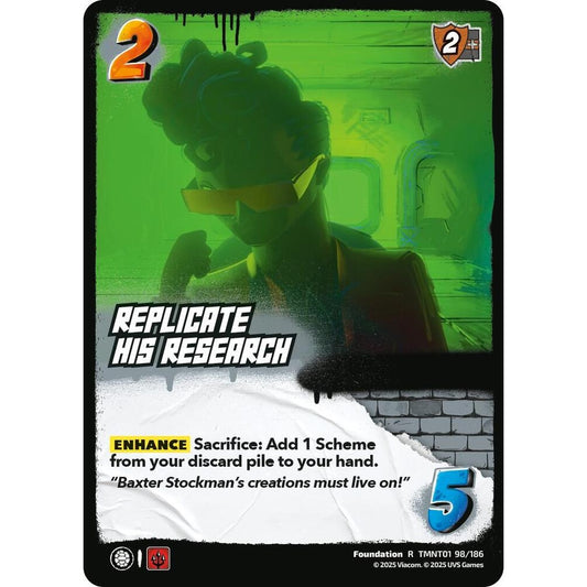Replicate His Research 98/186 TMNT01 Universus Teenage Mutant Ninja Turtles Foundation R