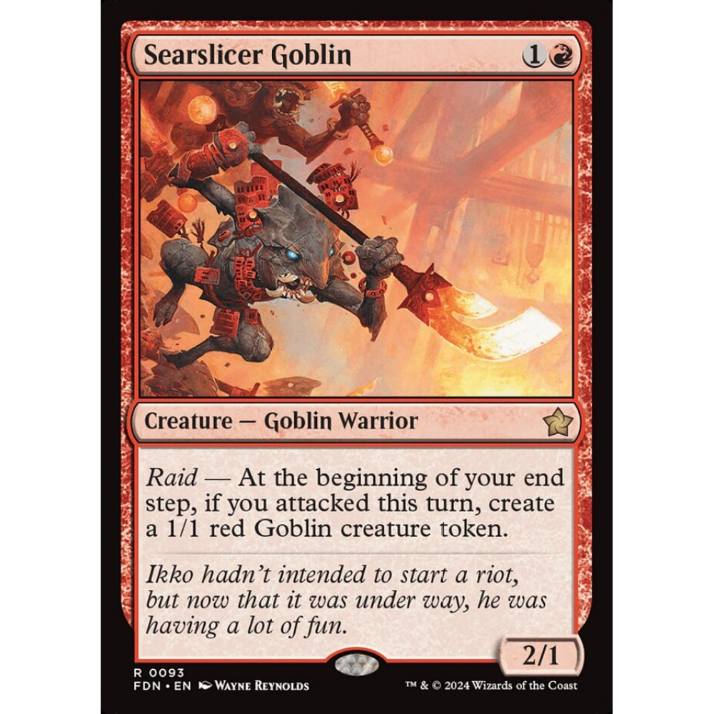 Searslicer Goblin, 93, rare, Magic: The Gathering, Foundations