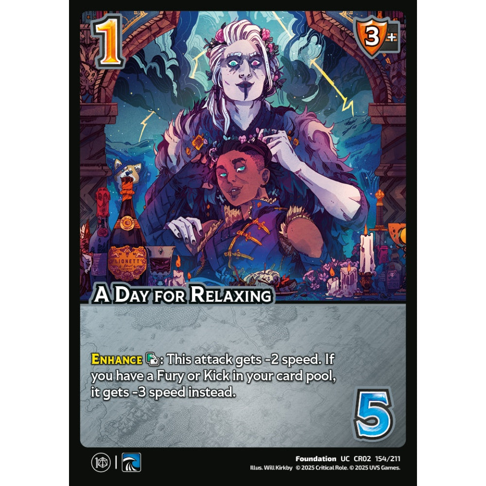A Day for Relaxing, 154/211, CR02, Universus, Critical Role: Heroes Of Exandria, Foundation, UC