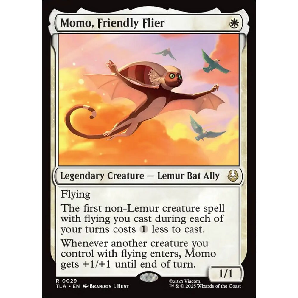 Momo, Friendly Flier rare 29 Magic the Gathering Avatar: The Last Airbender