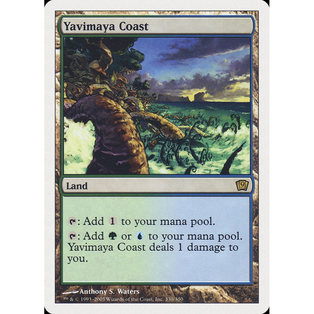 Yavimaya Coast rare 330 Magic the Gathering Ninth Edition