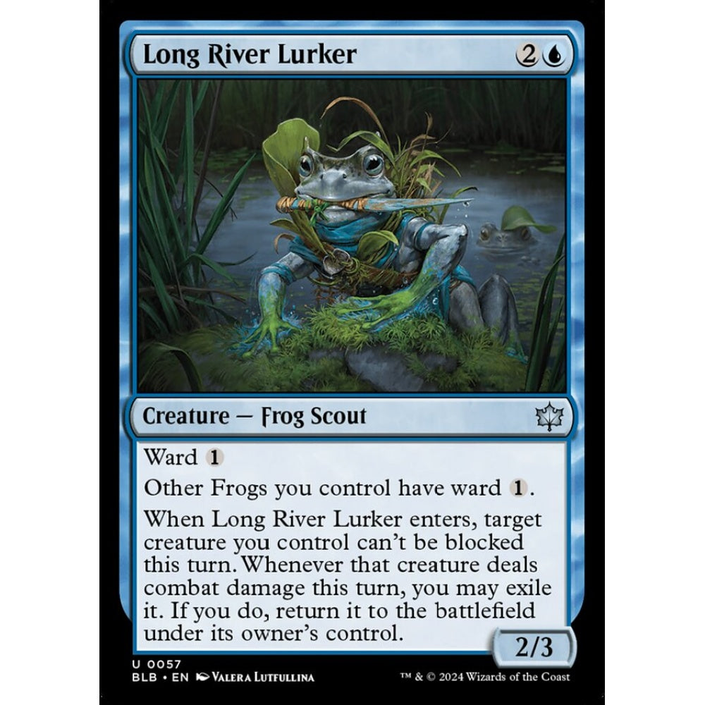 Long River Lurker, 57, uncommon, Magic: The Gathering, Bloomburrow