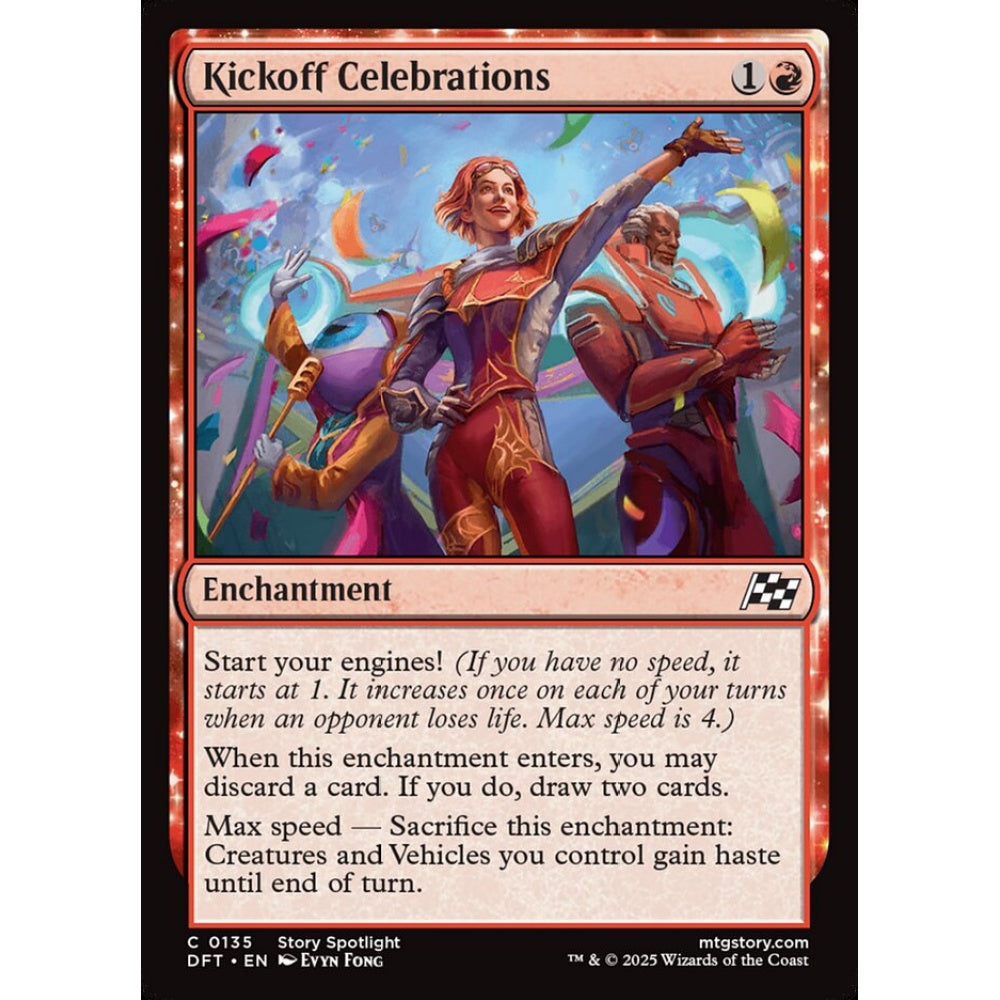 Kickoff Celebrations, 135, common, Magic: The Gathering, Aetherdrift