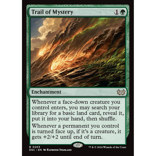 Trail of Mystery, 203, rare, Magic: The Gathering, Duskmourn: House of Horror