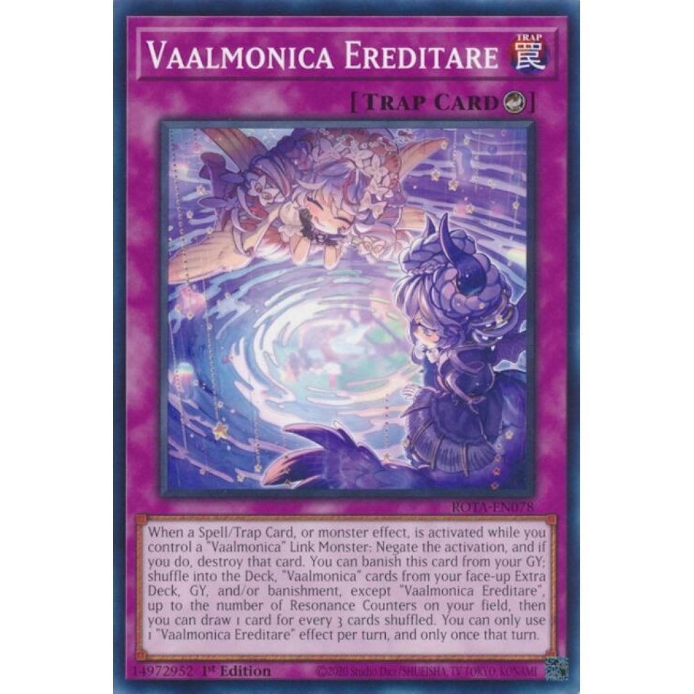 Vaalmonica Ereditare ROTA-EN078 Common Yu-Gi-Oh Rage of the Abyss