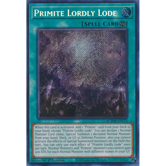Primite Lordly Lode MP25-EN114 Prismatic Prismatic Secret Rare Yu-Gi-Oh 2025 Mega-Pack Tin in Art