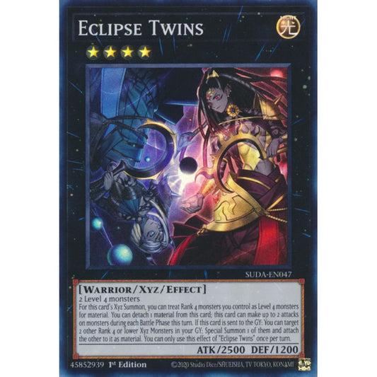 Eclipse Twins SUDA-EN047 Super Super Rare Yu-Gi-Oh Supreme Darkness in Art