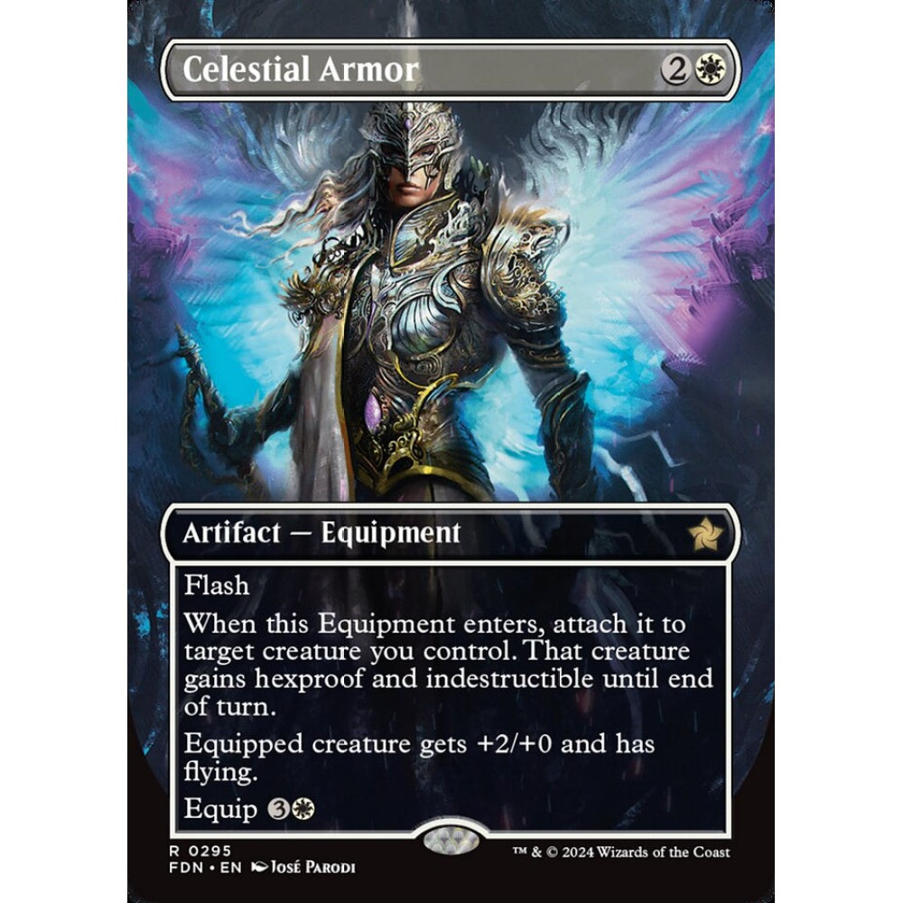 Celestial Armor, 295, rare, Magic: The Gathering, Foundations