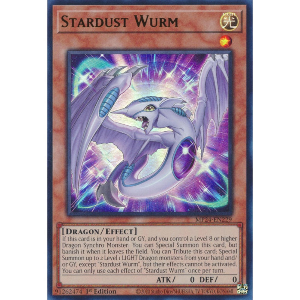 Stardust Wurm MP24-EN229 Ultra Ultra Rare Yu-Gi-Oh 25th Anniversary Tin: Dueling Mirrors in Art