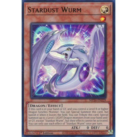 Stardust Wurm MP24-EN229 Ultra Ultra Rare Yu-Gi-Oh 25th Anniversary Tin: Dueling Mirrors in Art