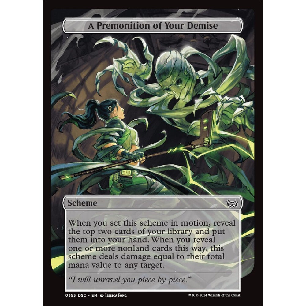 A Premonition of Your Demise, 353, common, Magic: The Gathering, Duskmourn: House of Horror
