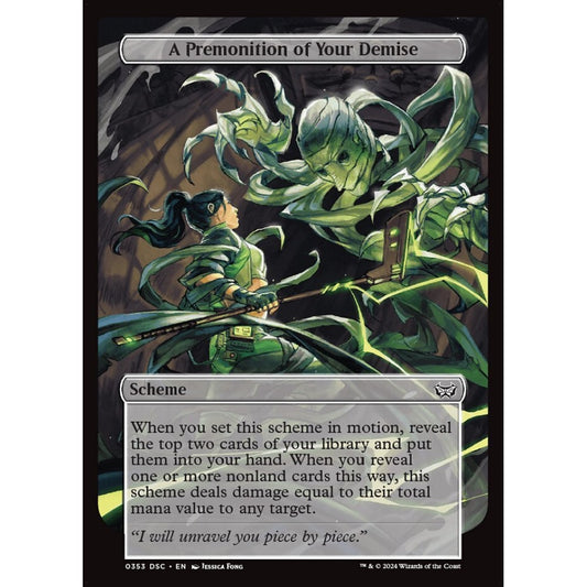 A Premonition of Your Demise, 353, common, Magic: The Gathering, Duskmourn: House of Horror