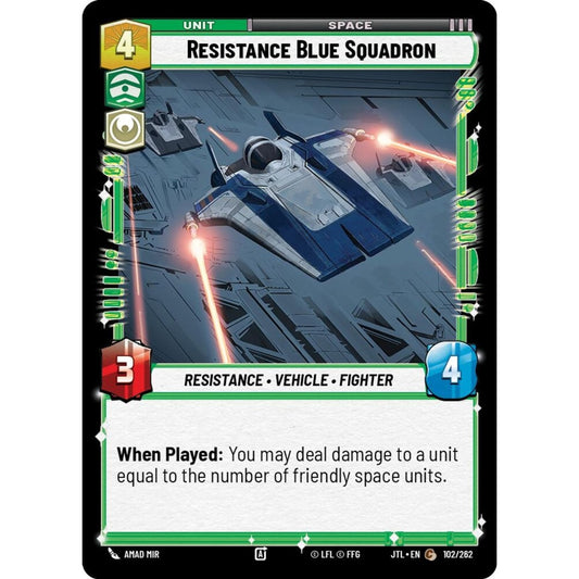 Resistance Blue Squadron, C, JTL 102), Star Wars Unlimited