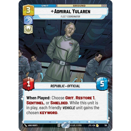 Admiral Yularen, R, JTL 781) Hyperspace Foil, Star Wars Unlimited