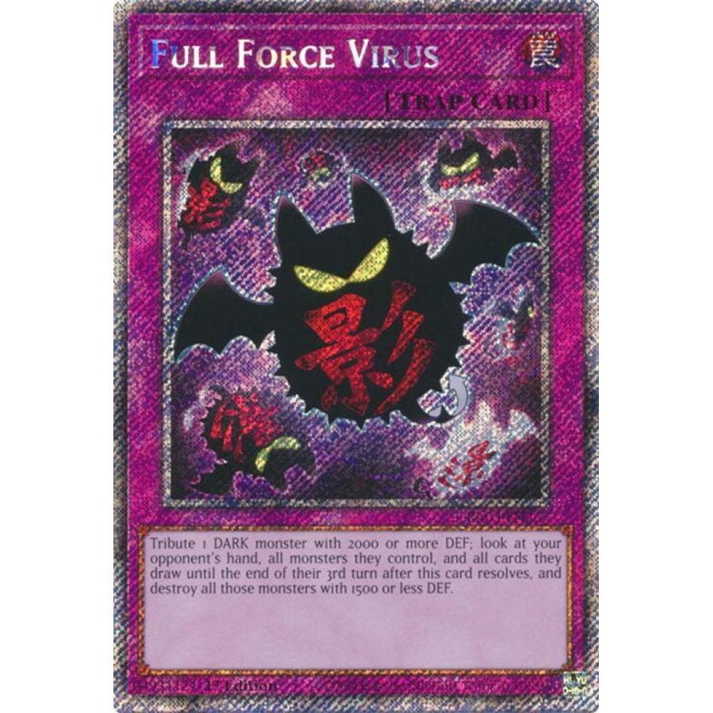 Full Force Virus (Platinum Secret Rare) RA03-EN267 Platinum Rare Yu-Gi-Oh Quarter Century Bonanza