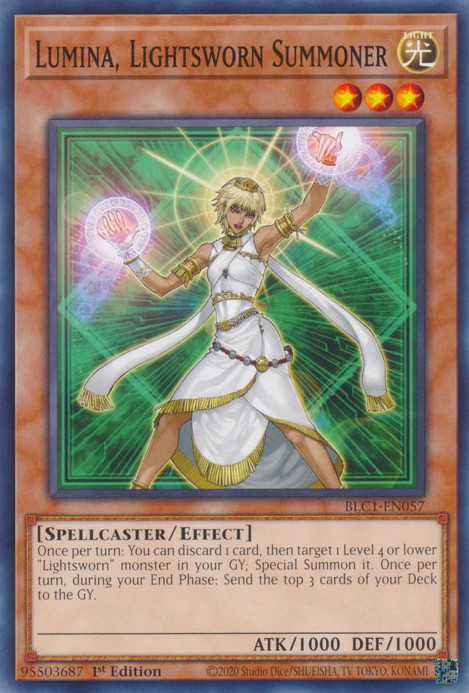 Lumina, Lightsworn Summoner LODT-EN021 Rare Rare Yu-Gi-Oh Light of Destruction in Art