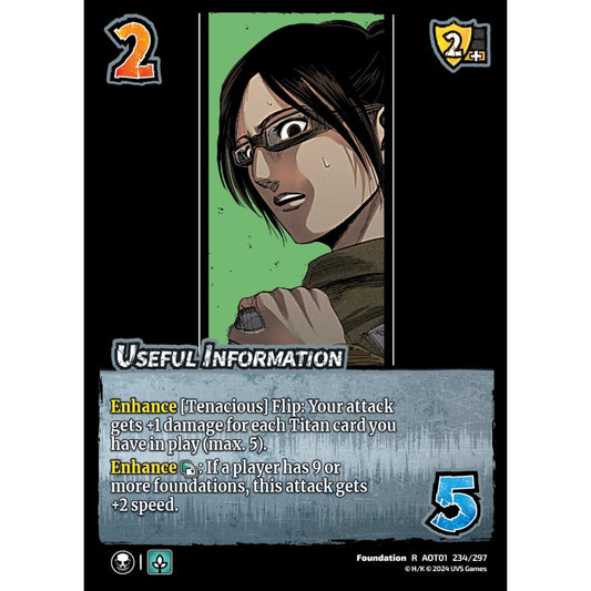 Useful Information, 234/297, R, UniVersus, Attack on Titan: Battle for Humanity