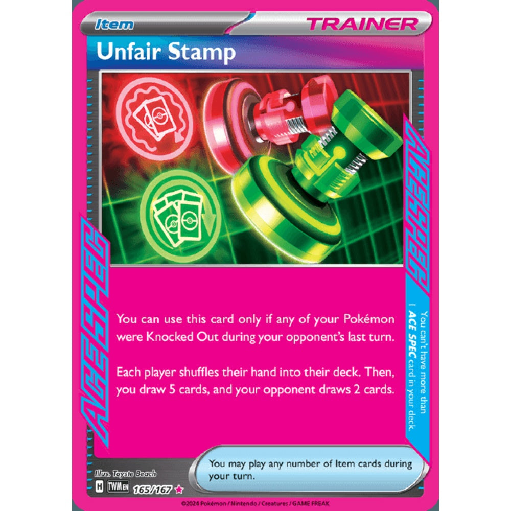 Unfair Stamp ACE Spec 165/167 Pokemon Card Game Twilight Masquerade