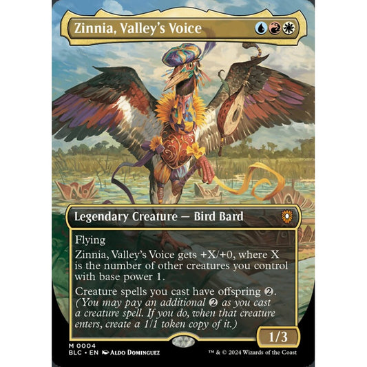 Zinnia, Valley's Voice, 4, mythic, Magic: The Gathering, Bloomburrow