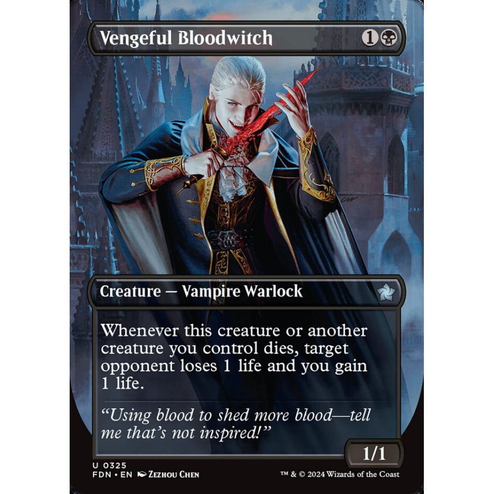 Vengeful Bloodwitch, 325, uncommon, Magic: The Gathering, Foundations