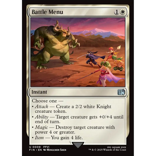 Battle Menu uncommon 9 Magic the Gathering Final Fantasy