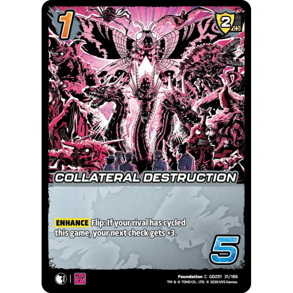 Collateral Destruction GDZ01 31/186 GDZ01 Universus Godzilla: Reign of Kaiju Foundation C