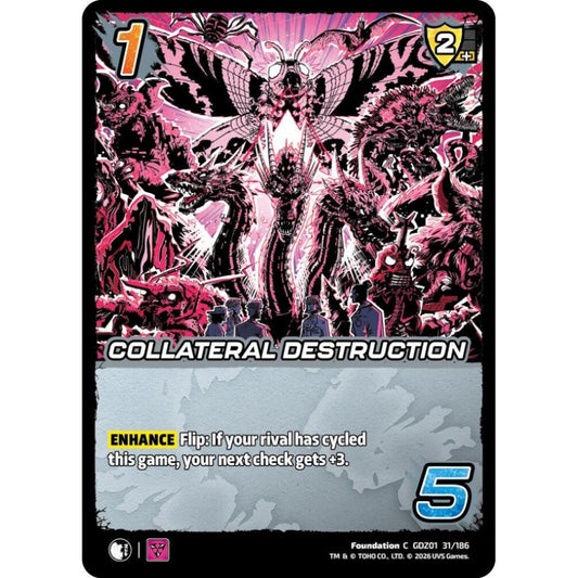 Collateral Destruction GDZ01 31/186 GDZ01 Universus Godzilla: Reign of Kaiju Foundation C