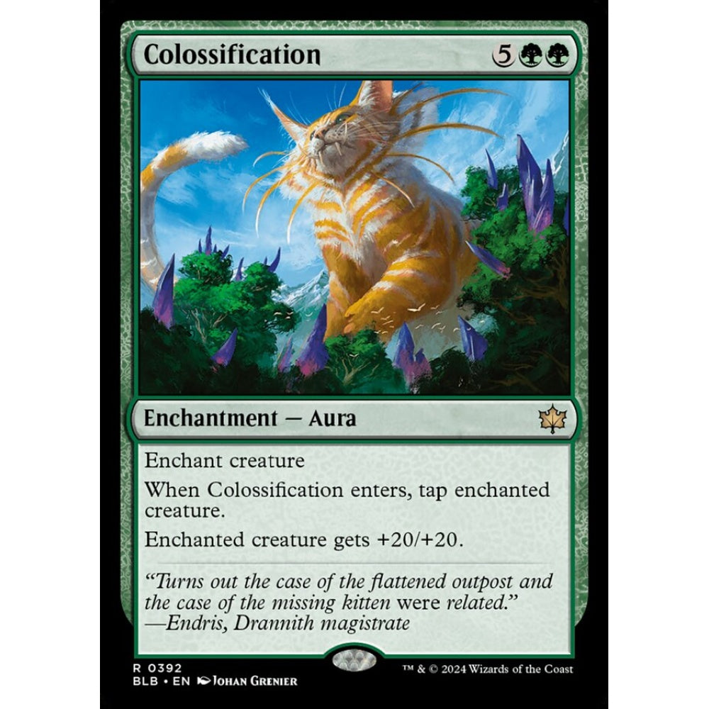 Colossification, 392, rare, Magic: The Gathering, Bloomburrow