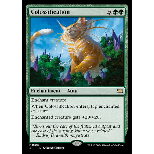 Colossification, 392, rare, Magic: The Gathering, Bloomburrow