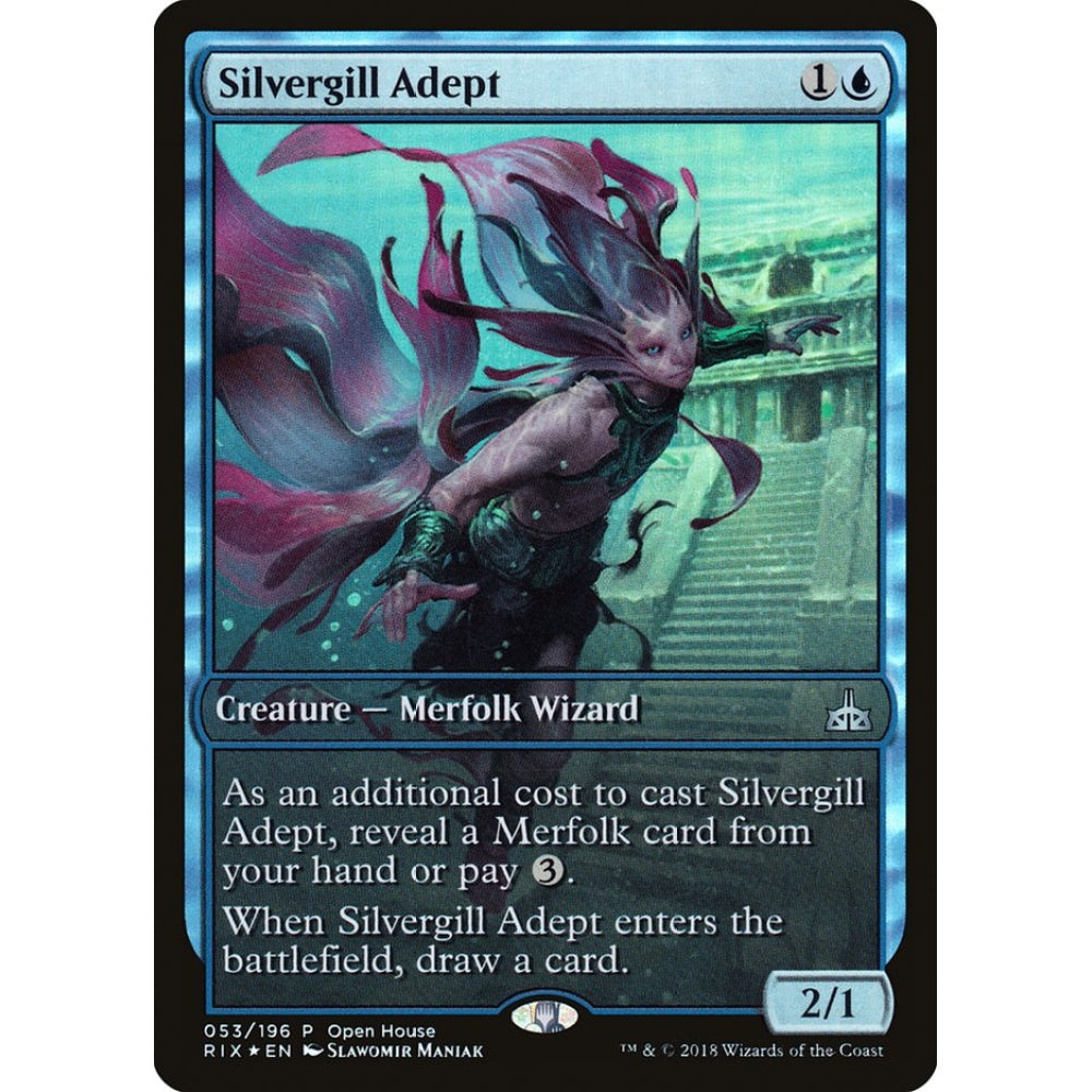 Silvergill Adept uncommon 53 Magic the Gathering Rivals of Ixalan Promos