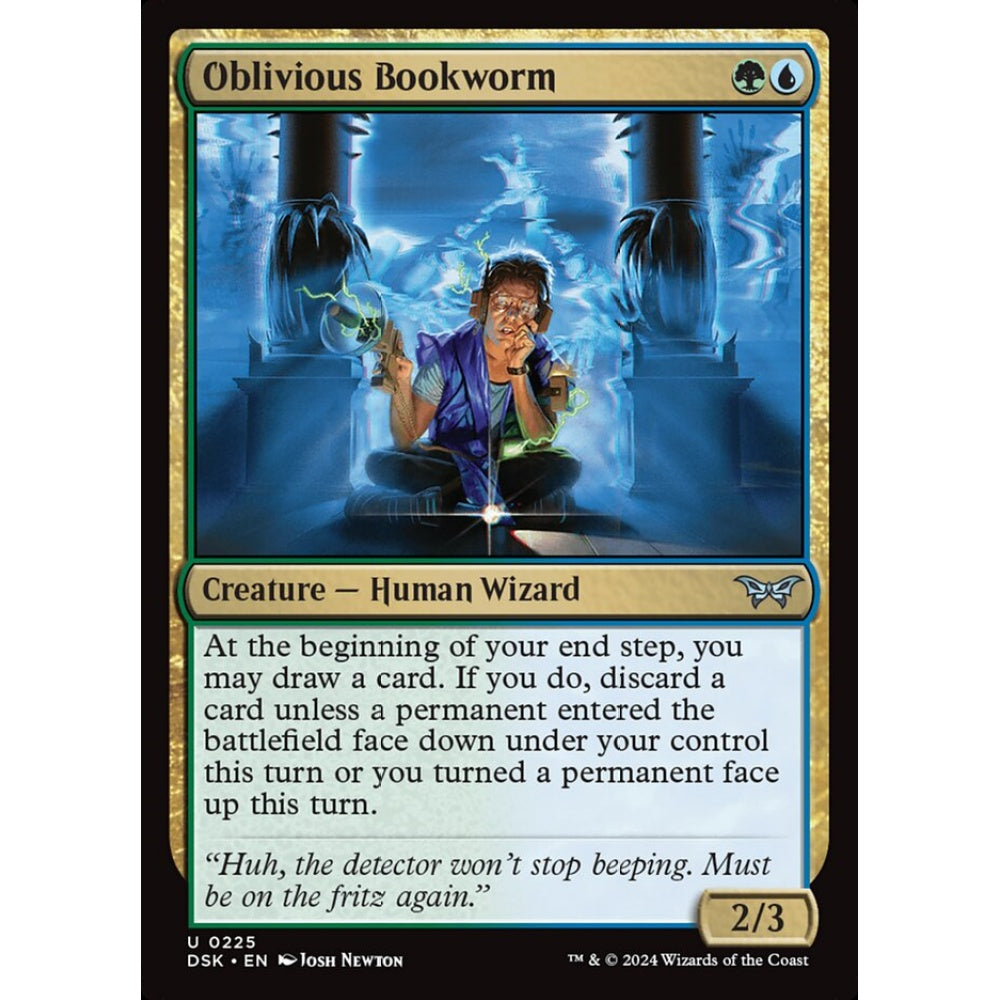 Oblivious Bookworm, 225, uncommon, Magic: The Gathering, Duskmourn: House of Horror