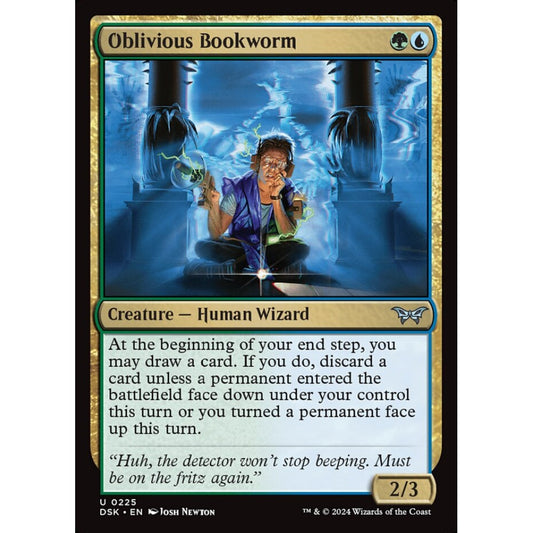 Oblivious Bookworm, 225, uncommon, Magic: The Gathering, Duskmourn: House of Horror