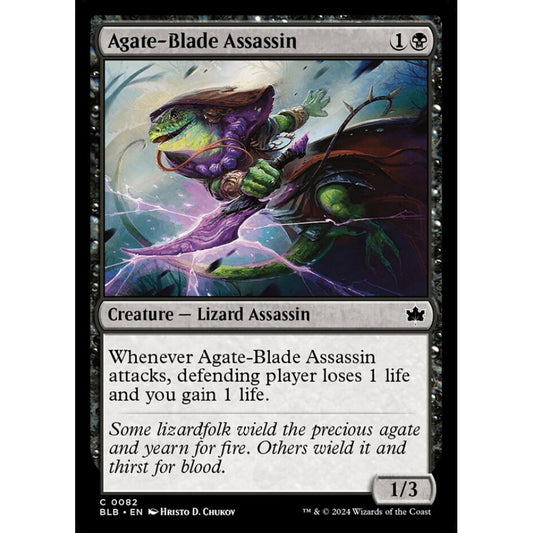 Agate-Blade Assassin, 82, common, Magic: The Gathering, Bloomburrow
