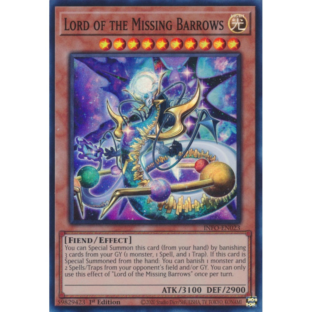 Lord of the Missing Barrows INFO-EN023 Super Super Rare Yu-Gi-Oh The Infinite Forbidden in Art