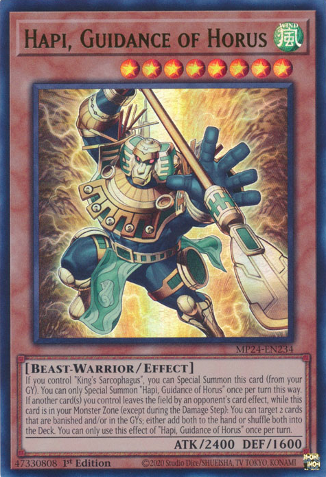 Hapi, Guidance of Horus AGOV-EN013 Super Super Rare Yu-Gi-Oh Age of Overlord in Art