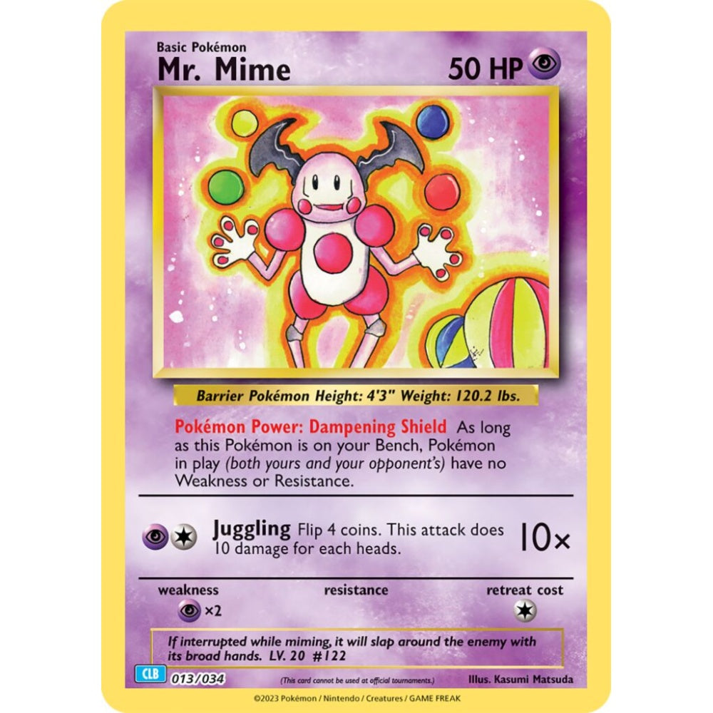Mr. Mime Fixed 013/034 Pokemon Card Game Pokémon TCG Classic (Blastoise)